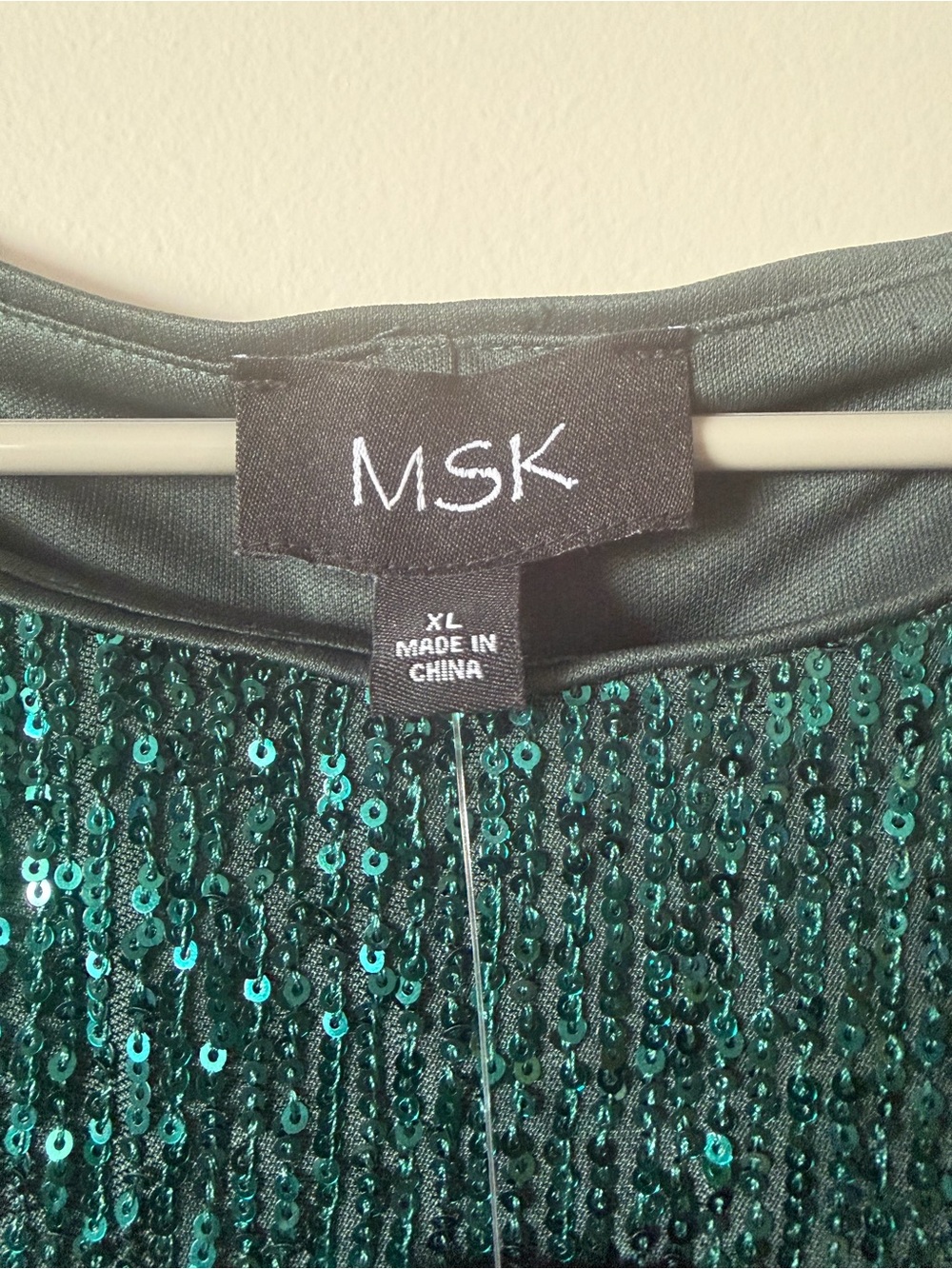 MSK Teal Green Sequin Mini Dress - Picture 4 of 8